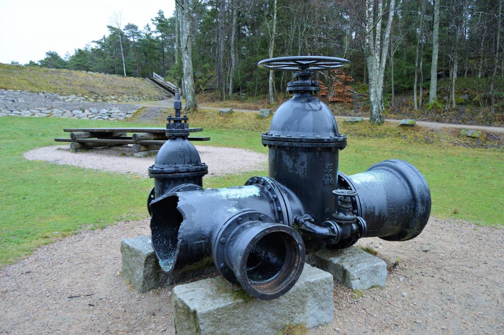 Installasjoner ved 2. Bjørndalsdam. Naturen i Fredrikstadmarka