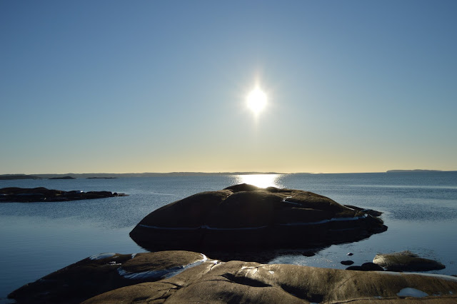 Glufsa på Kråkerøy - Solen skinner fra skyfri himmel