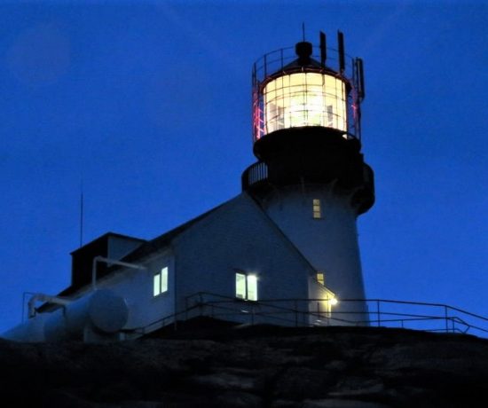 Lindesnes Fyr i blåtimen
