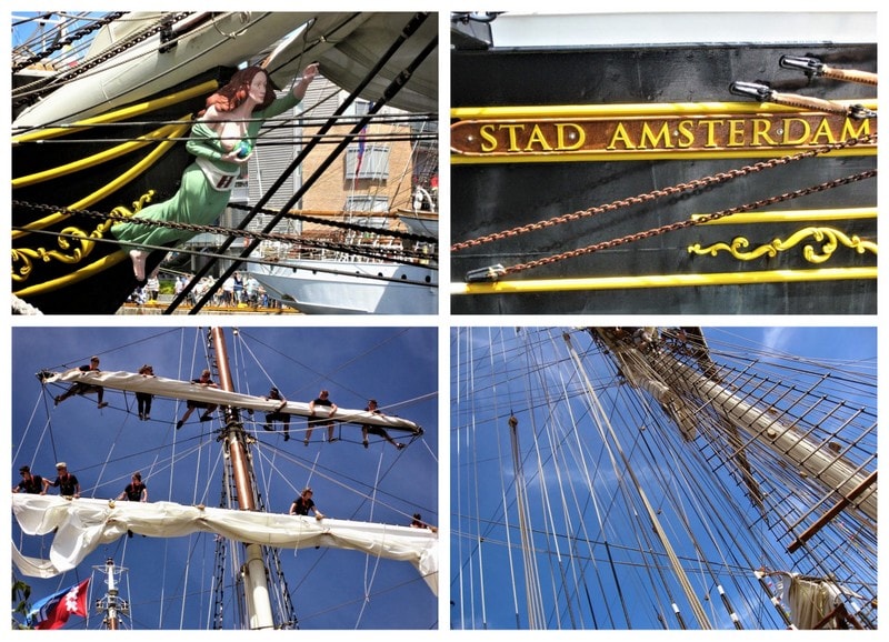 Tall Ships Races er tilbake i Fredrikstad i 2019 - Kollasj av båtdetaljer 