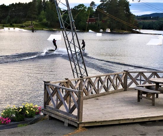 kabelbane med 5 master og 550 meter lang wire, Norsjø ferieland
