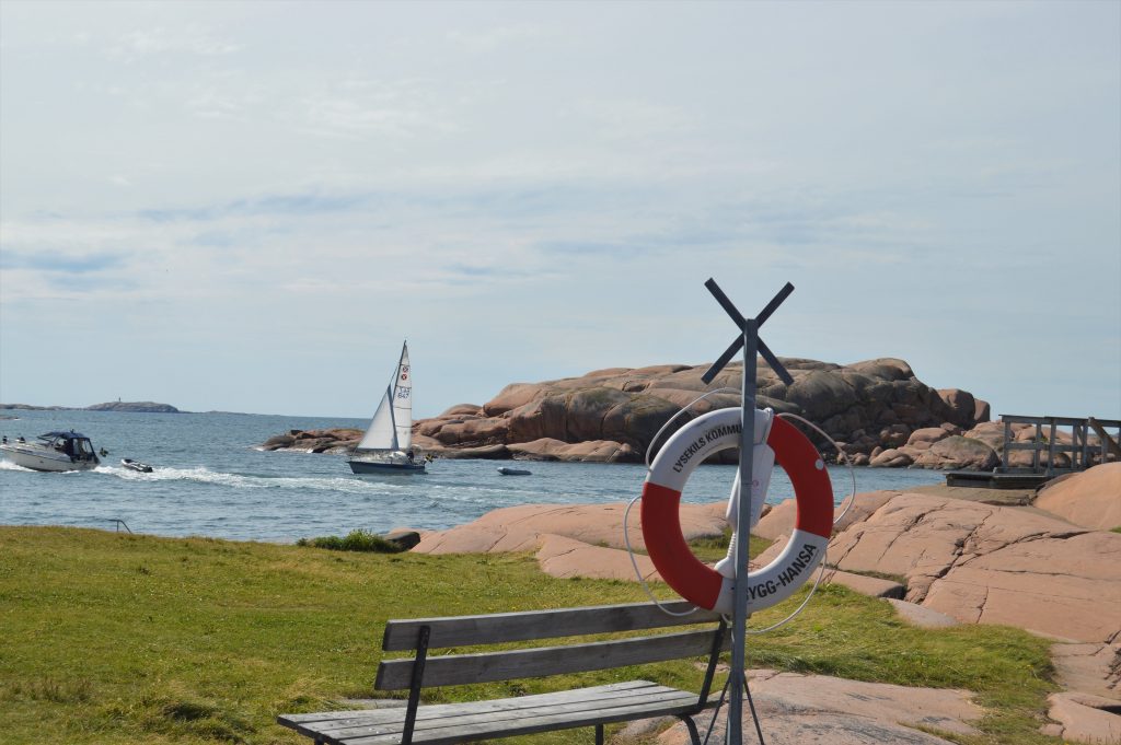 Herlig sjøutsikt fra kystleden, Strandflickorna, Lysekil