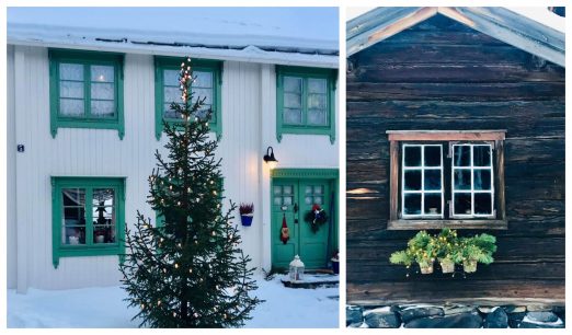 Reisen til Røros - en juledrøm blir virkelig - vakre bygninger på vei fra kirken til hotellet