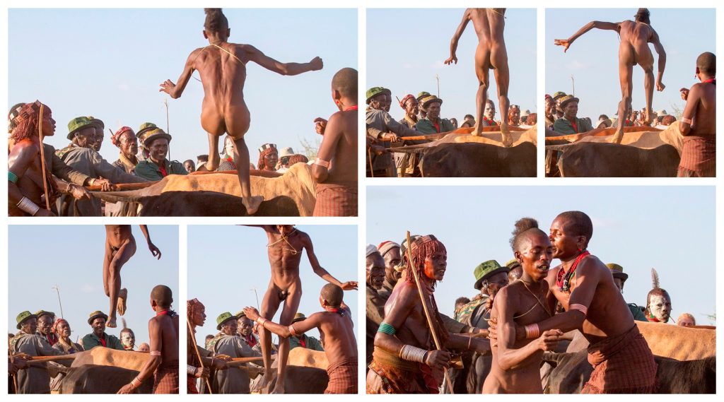 Rystende og tankevekkende besøk hos stammefolk i Etiopia - Kollasj av oksehoppingen
