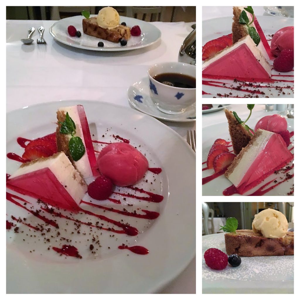 Gamlebyen Gjestgiveri – historisk og så utrolig levende - vakker og deilig dessert til treretters middag