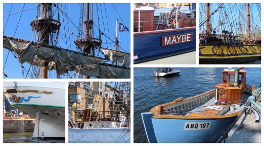 The Tall Ships Races i Fredrikstad 2019 - kollasj av skutedetaljer m.m.