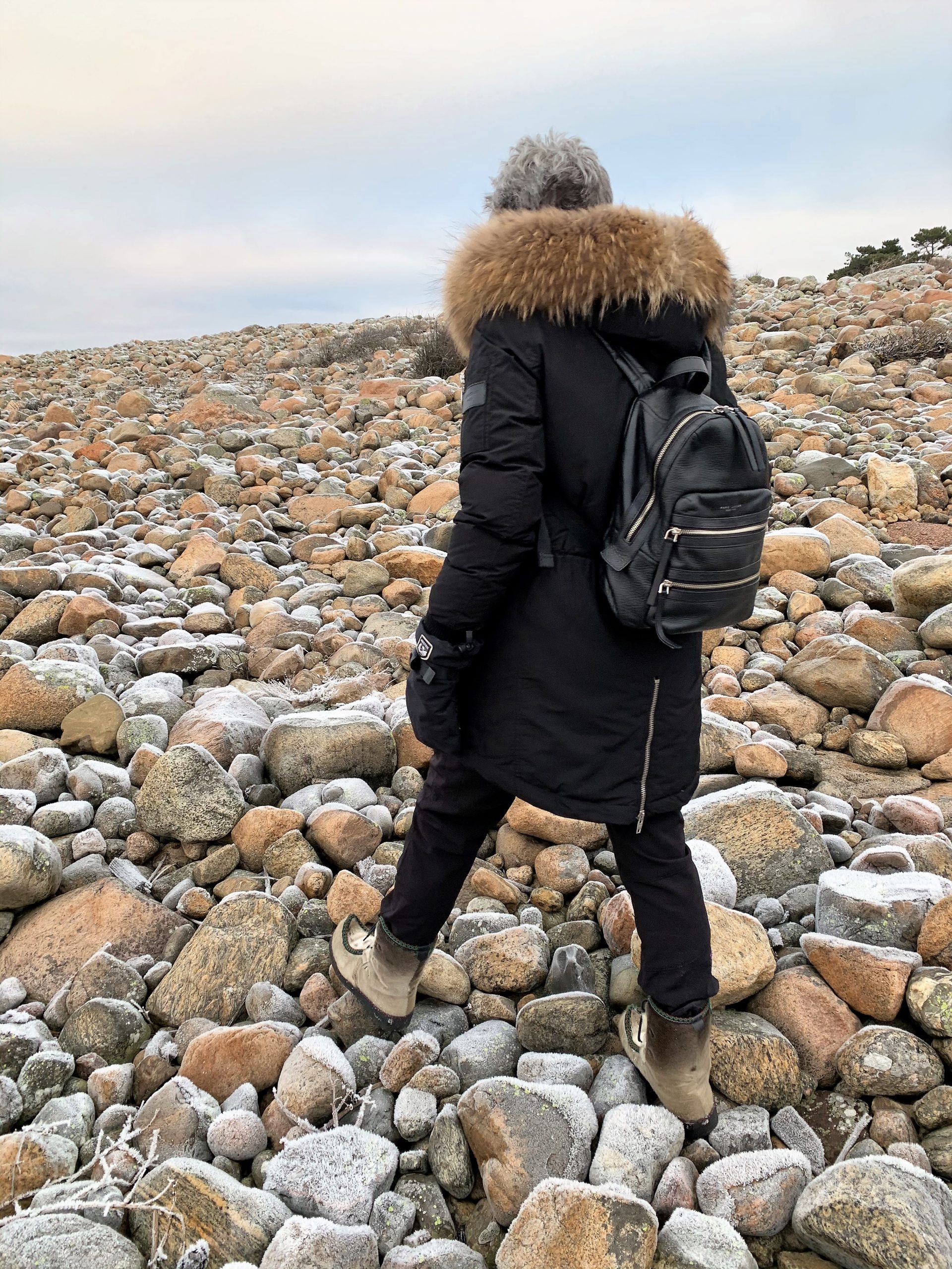 Til tross for kuldegrader var det ikke glatt på rullesteinene - Hvaler-skjærgården IMG_4849 (2)