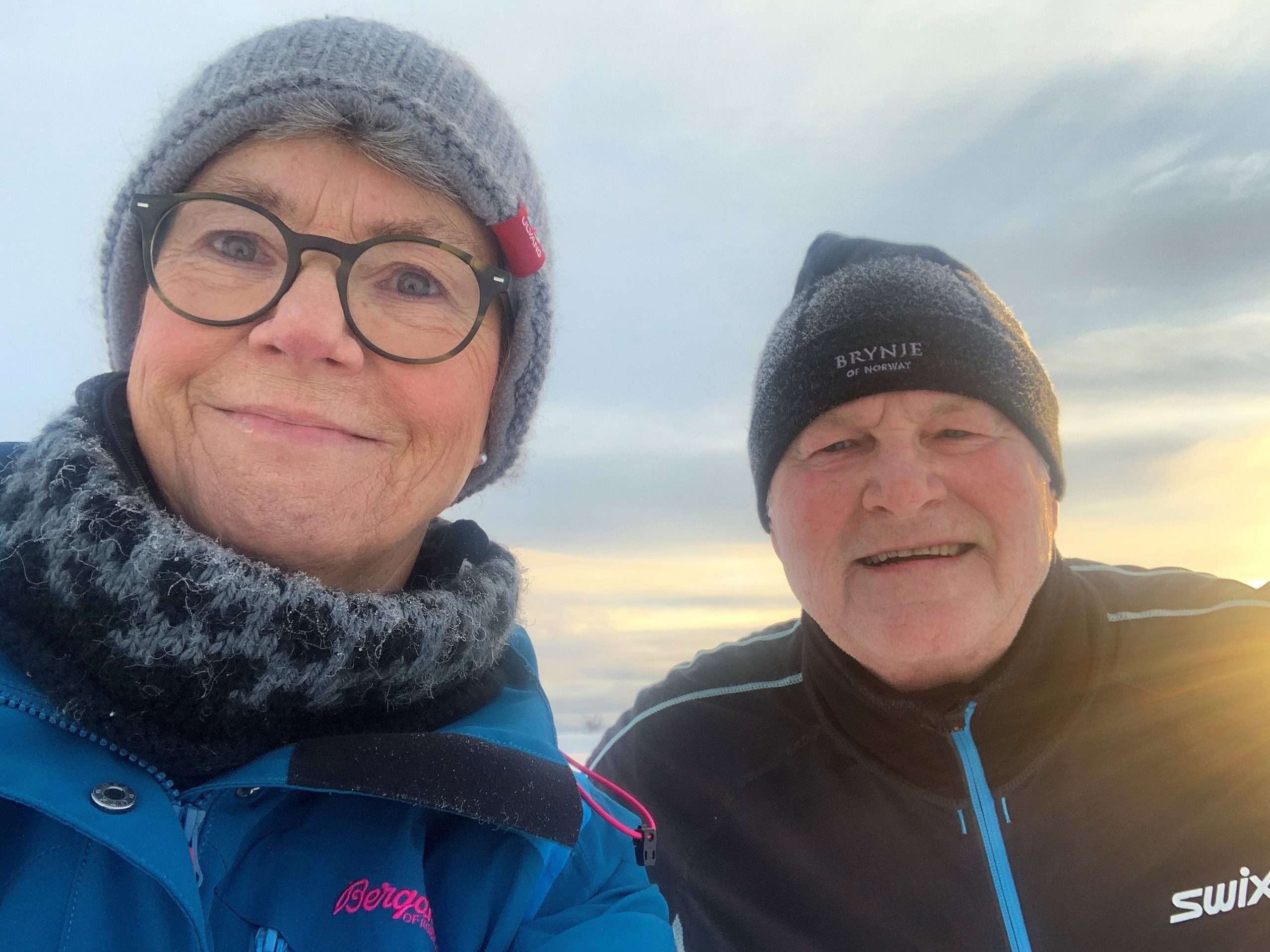 Tor og Mette fornøyde på skituren