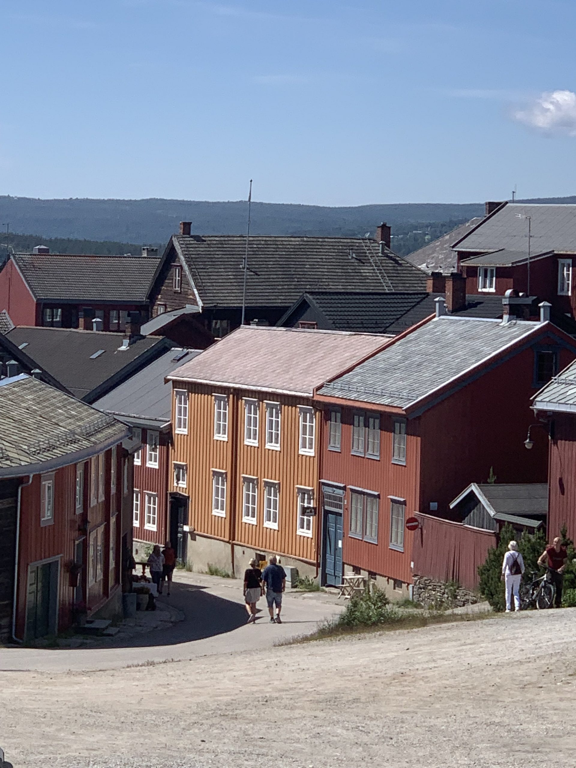 Bergstaden Røros – en eventyrlig reise tilbake i tid - bebyggelsen nedover fra gruva