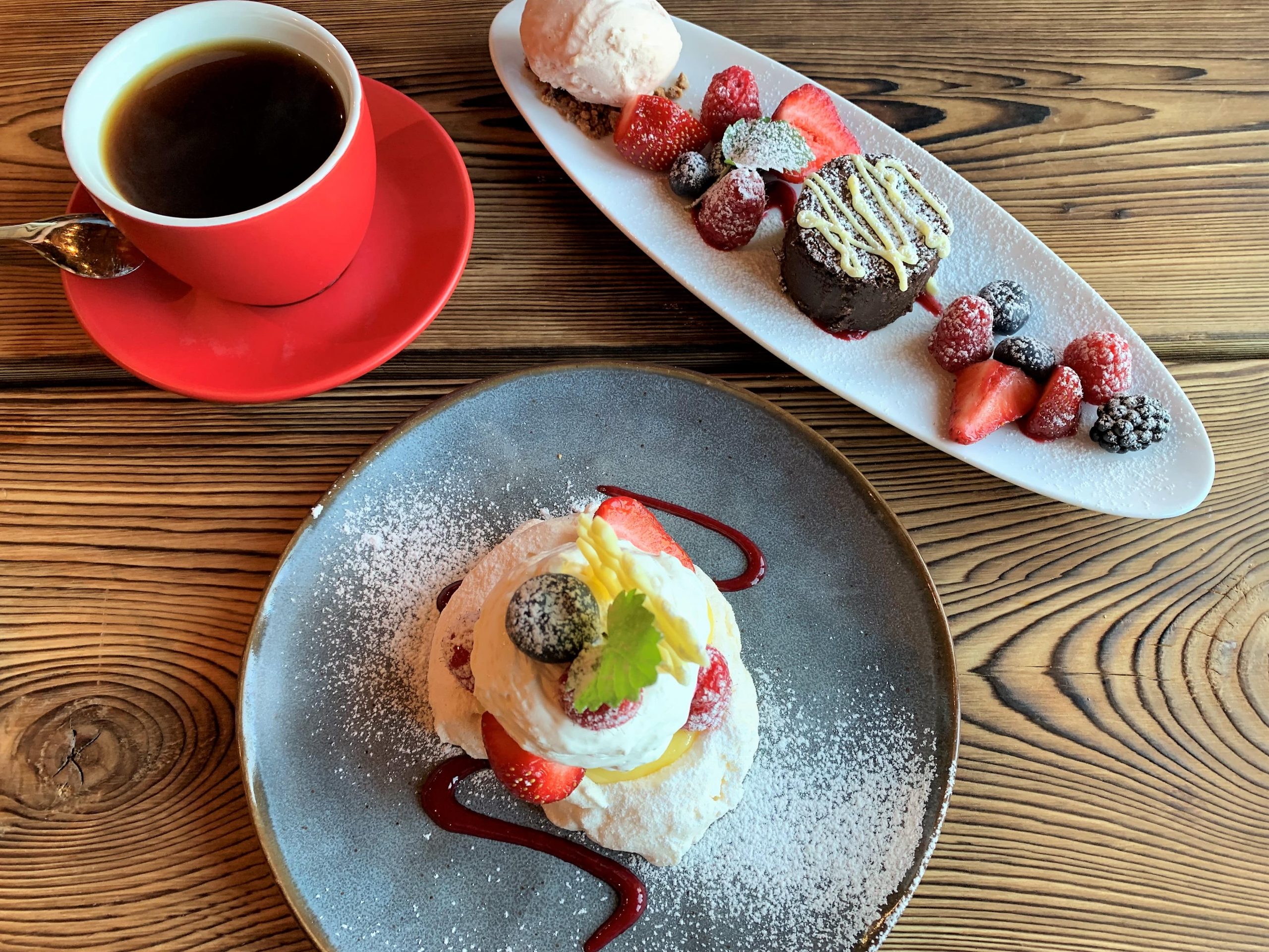 Dessert på Karoline restaurant i Nusfjord