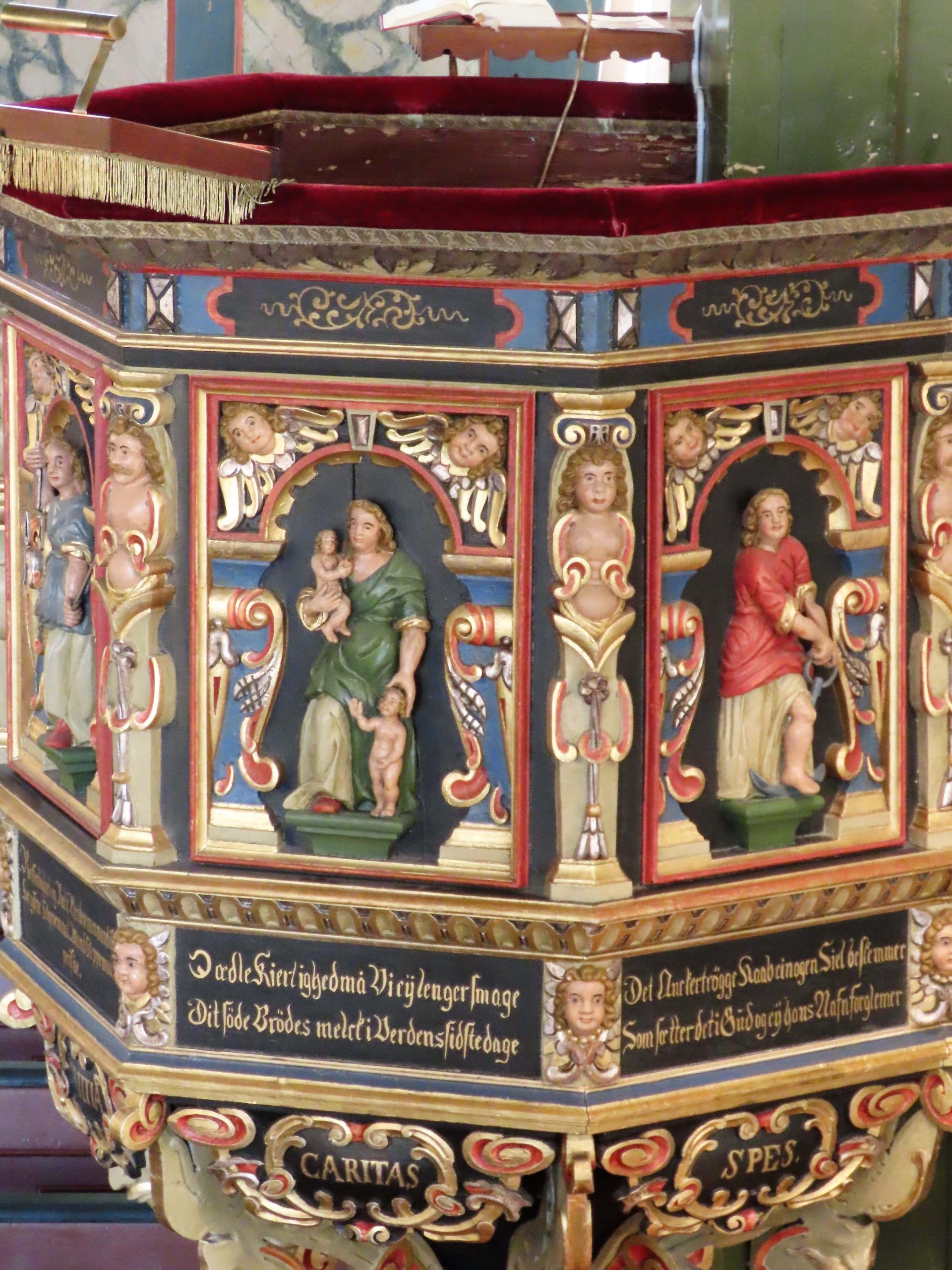 Detalj fra prekestolen - Risør kirke
