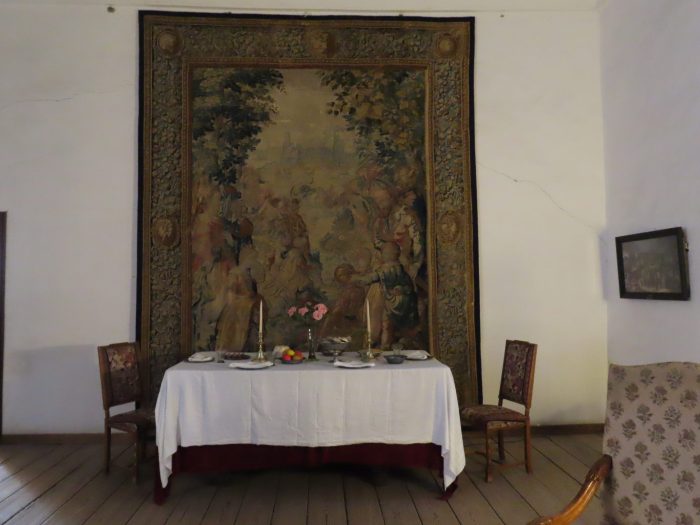 Dekket bord for 2 i Kronborg slott