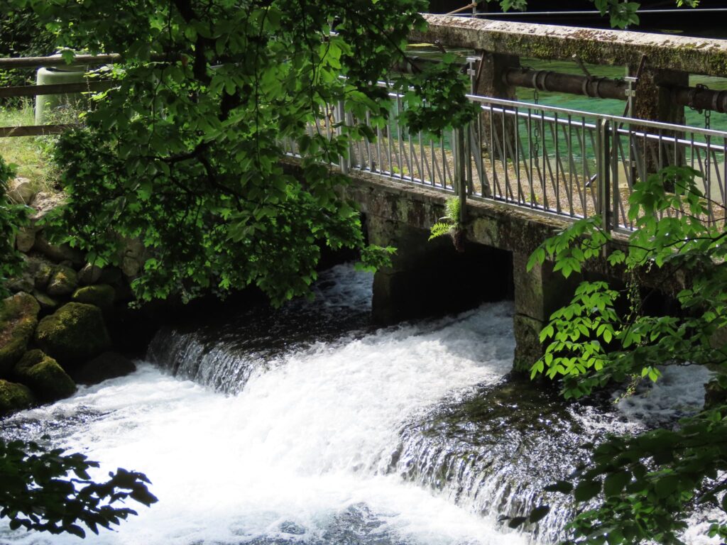 Elven som strømmer ut fra Blautopf og munner ut i Donau ved Ulm