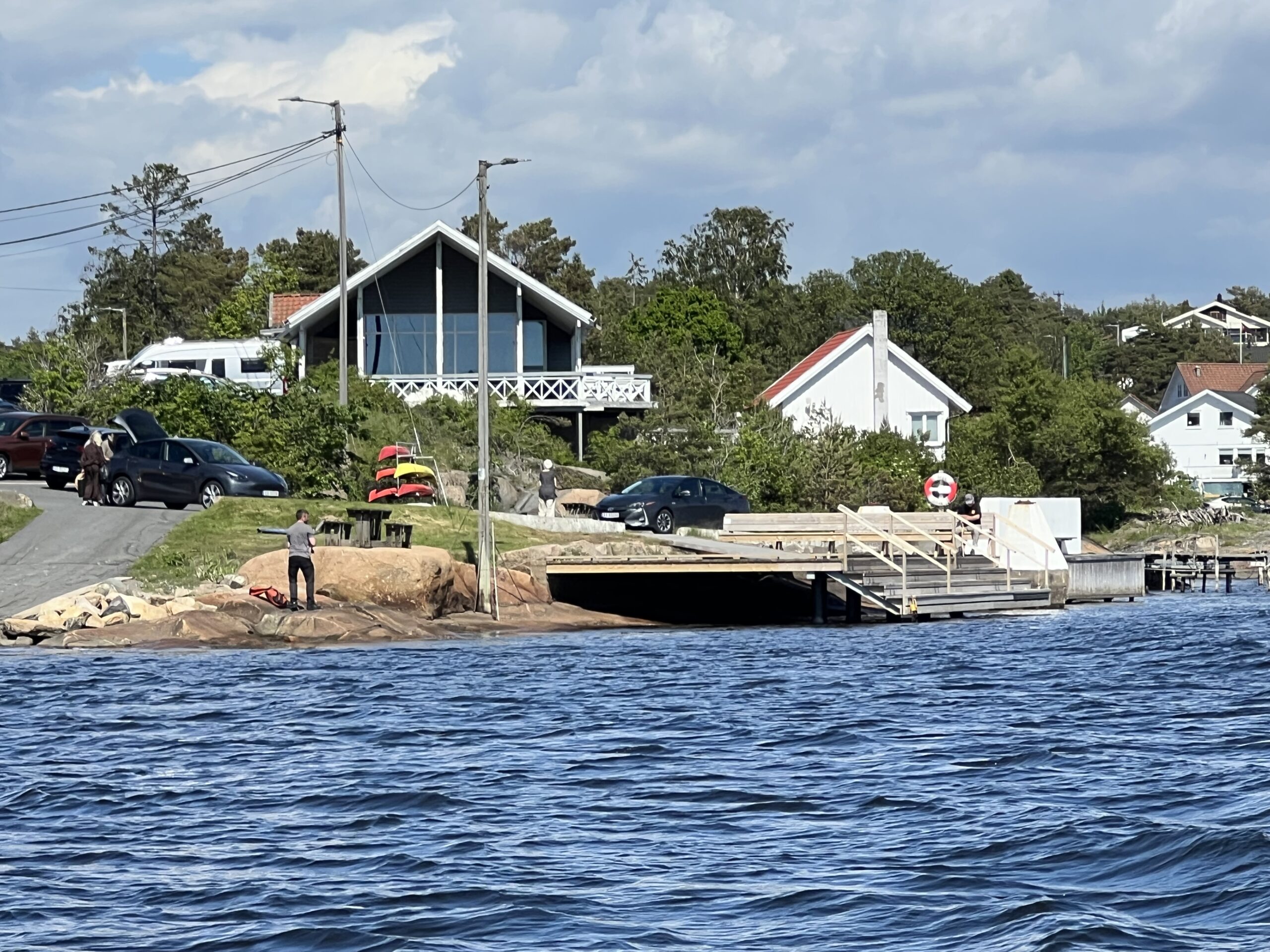 Kråkerøy sett fra sjøen - Tangen kro