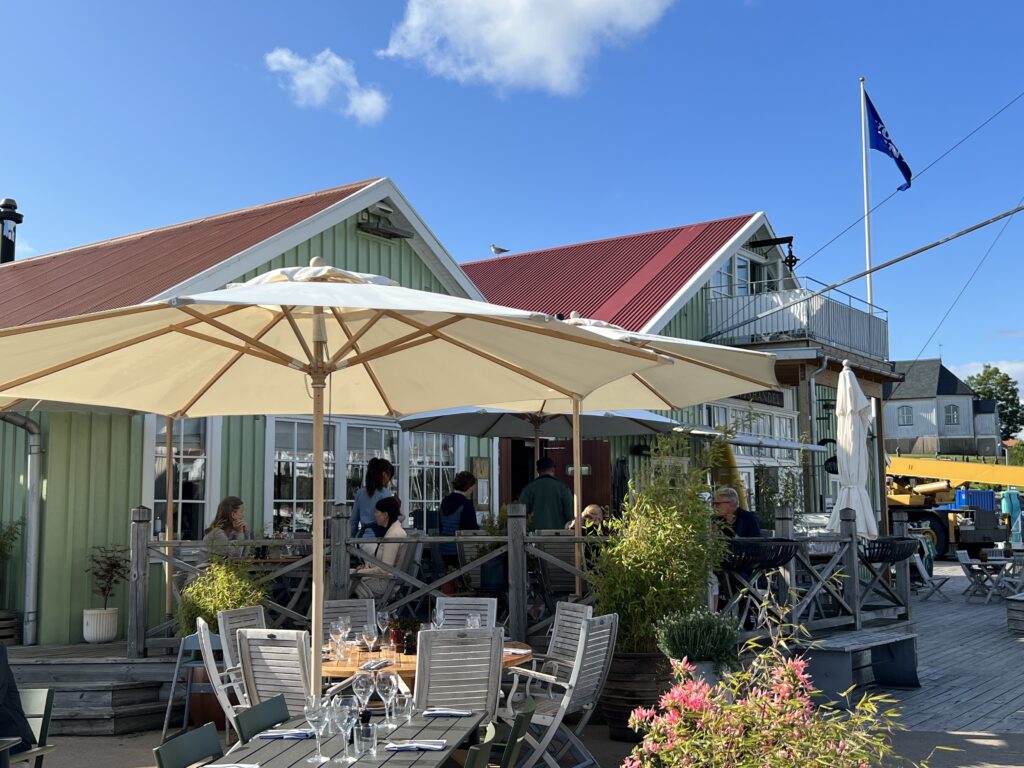 Uteområdet på Brygghuset restaurant